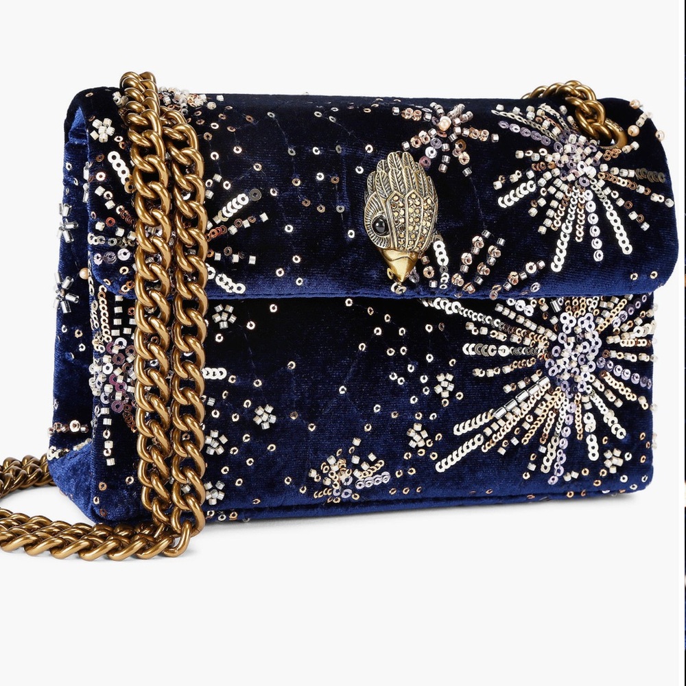 Kurt Geiger London Mini Kensington Velvet Crossbody Bag